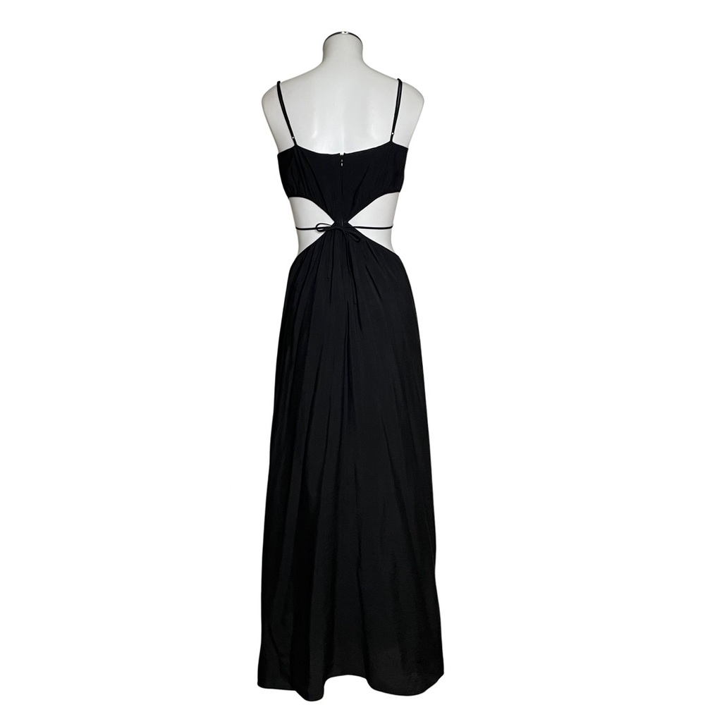 JONATHAN SIMKHAI Amora Strap Detail Maxi Dress Sz M Black - Picture 12 of 14